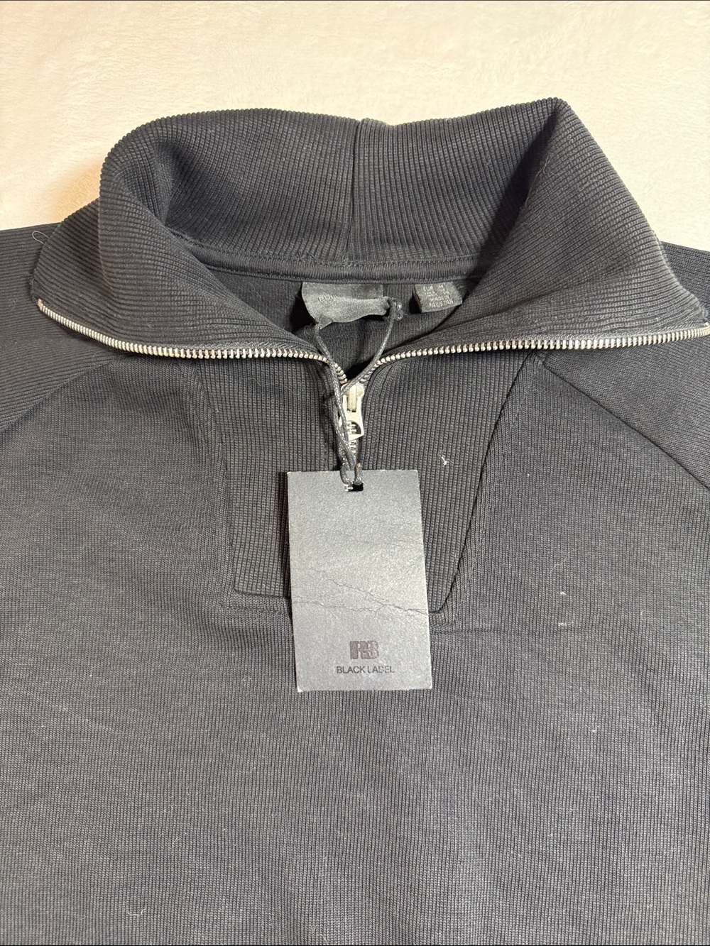 Pull&Bear Black Label Men's Black Half-Zip Sweater - Picture 6 of 9